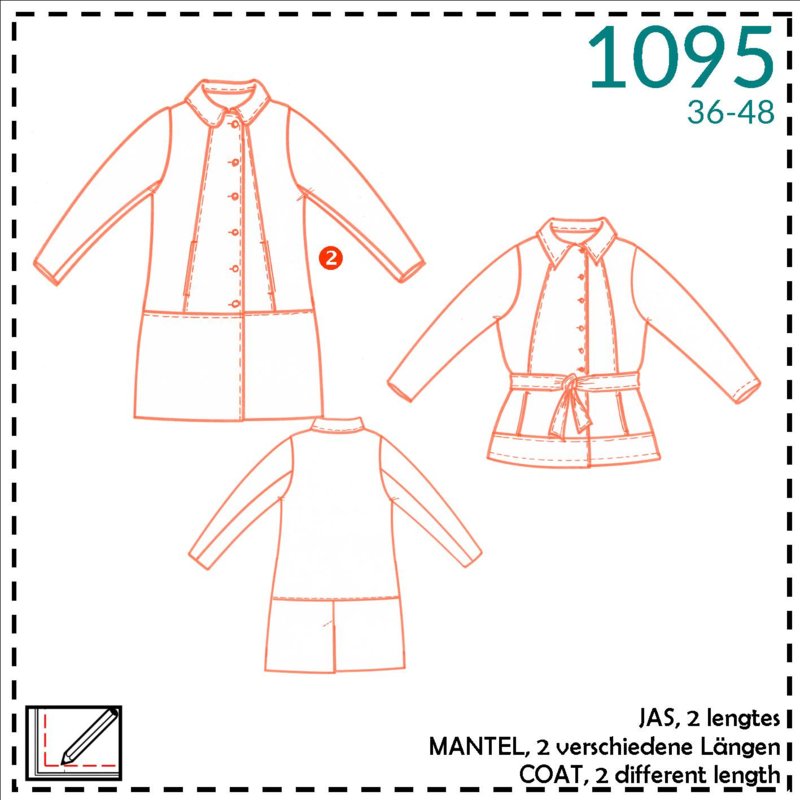 itsafits 1095 lang of kort model jas voor dames