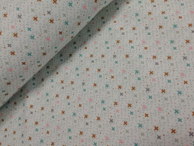 poppy softshell plusjes mosterd lichtblauw roze wit Plus