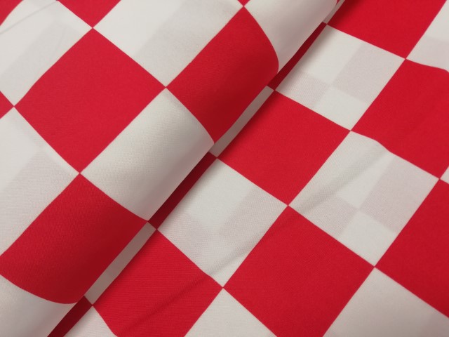 lichtgewicht Lake Taupo Buurt Terlenka - Brabantse vlag rood-wit geblokt - Stof&Wol