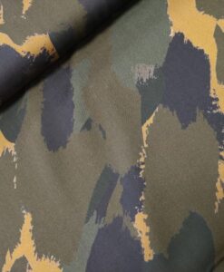 viscose camouflage groen kaki zwart