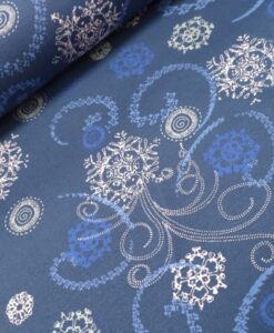 sarah snowflake blauw viscose tricot