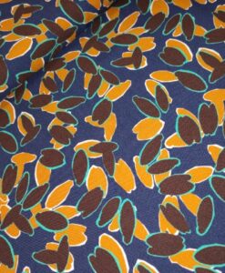 blaadjes roest bordeaux blauw visccose editex