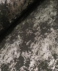 sweattricot zwart met zilveren coating polytex