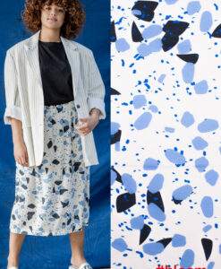 fibre mood bloom viscose crepe monet blauw