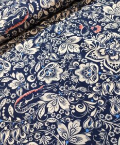 signature viscose red and blue details