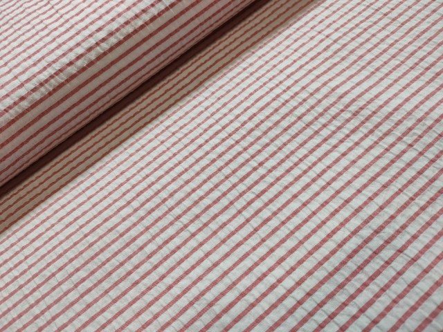 burda seersucker stripes rood wit
