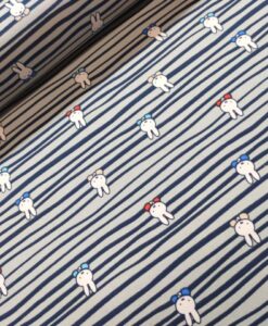 nijntje strepen grijs blauw multi katoenen tricot Miffy Stripes