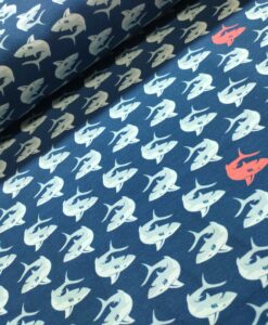 haaien blauw rood tricot sharks mies en moos