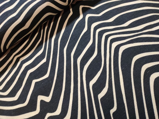 katoen linnen zebra print